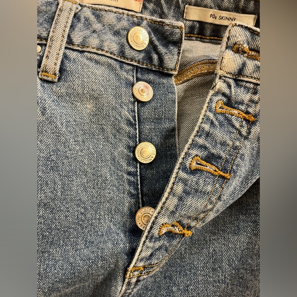 GUESS BRAND 90’s Skinny High Waisted 4 Button Jeans - Picture 2 of 7